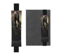 LHCVSFGW Elastic Pen Holder for Notebook Bookmark PU Leather Pencil Holder with Adjustable Band Pen Sleeve Pouch Ball Spider Web Pencil Case Pencil Pouch for Planners Binders Books