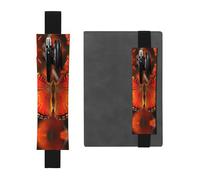 LHCVSFGW Elastic Pen Holder for Notebook Bookmark PU Leather Pencil Holder with Adjustable Band Pen Sleeve Pouch Orange Butterfly Pencil Case Pencil Pouch for Planners Binders Books