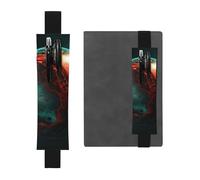 LHCVSFGW Elastic Pen Holder for Notebook Bookmark PU Leather Pencil Holder with Adjustable Band Pen Sleeve Pouch Marble Ball Pencil Case Pencil Pouch for Planners Binders Books