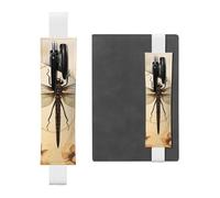 LHCVSFGW Elastic Pen Holder for Notebook Bookmark PU Leather Pencil Holder with Adjustable Band Pen Sleeve Pouch Dragonfly on sunflower Pencil Case Pencil Pouch for Planners Binders Books