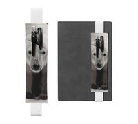 LHCVSFGW Elastic Pen Holder for Notebook Bookmark PU Leather Pencil Holder with Adjustable Band Pen Sleeve Pouch Polar Bear Pencil Case Pencil Pouch for Planners Binders Books