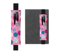 LHCVSFGW Elastic Pen Holder for Notebook Bookmark PU Leather Pencil Holder with Adjustable Band Pen Sleeve Pouch Crazy polka dots Pencil Case Pencil Pouch for Planners Binders Books