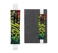 LHCVSFGW Elastic Pen Holder for Notebook Bookmark PU Leather Pencil Holder with Adjustable Band Pen Sleeve Pouch Hawaiian tribal style Pencil Case Pencil Pouch for Planners Binders Books