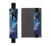 LHCVSFGW Elastic Pen Holder for Notebook Bookmark PU Leather Pencil Holder with Adjustable Band Pen Sleeve Pouch Nebula and Moon Pencil Case Pencil Pouch for Planners Binders Books