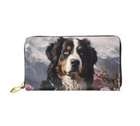 LHCVSFGW Leather Wallet for Women Men Bifold Wallet Ultra Slim Credit Card Holder Bernese Mountain Dog Ladies Clutch Purse, Black, One Size