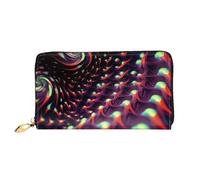 LHCVSFGW Leather Wallet for Women Men Bifold Wallet Ultra Slim Credit Card Holder Fantasy Sci-Fi Dizziness Ladies Clutch Purse, Black, One Size