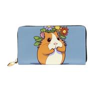 LHCVSFGW Leather Wallet for Women Men Bifold Wallet Ultra Slim Credit Card Holder Guinea Ladies Clutch Purse, Black, One Size