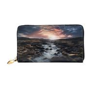 LHCVSFGW Leather Wallet for Women Men Bifold Wallet Ultra Slim Credit Card Holder Subtle Atmosphere Ladies Clutch Purse, Black, One Size