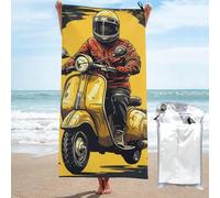 LHCVSFGW Microfiber Beach Towels Oversized Lightweight Sand Free Towels for Adult Absorbent Quick Dry Bath Towel Scooter Man Travel Towel Compact Gym Towels for Camping Sports Gift 31.5"x63"