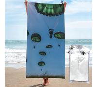 LHCVSFGW Microfiber Beach Towels Oversized Lightweight Sand Free Towels for Adult Absorbent Quick Dry Bath Towel Green Parachute Travel Towel Compact Gym Towels for Camping Sports Gift 27.5"x55"