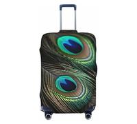 LHCVSFGW Travel Luggage Cover Beautiful Peacock Feathers Suitcase Protector Elastic Washable Baggage Covers Anti-scratch Luggage Suitcase Cover Thicken Luggage Protector Fits 18-32 Inch Luggage,