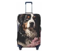 LHCVSFGW Travel Luggage Cover Bernese Mountain Dog Suitcase Protector Elastic Washable Baggage Covers Anti-scratch Luggage Suitcase Cover Thicken Luggage Protector Fits 18-32 Inch Luggage, Black, S