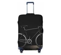 LHCVSFGW Travel Luggage Cover Bicycle Clip Art Suitcase Protector Elastic Washable Baggage Covers Anti-scratch Luggage Suitcase Cover Thicken Luggage Protector Fits 18-32 Inch Luggage, Black, S