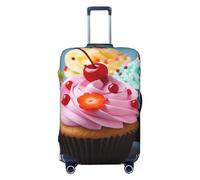 LHCVSFGW Travel Luggage Cover Cupcake Suitcase Protector Elastic Washable Baggage Covers Anti-scratch Luggage Suitcase Cover Thicken Luggage Protector Fits 18-32 Inch Luggage, Black, L