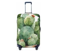 LHCVSFGW Travel Luggage Cover Cute Watercolor Cactus Suitcase Protector Elastic Washable Baggage Covers Anti-scratch Luggage Suitcase Cover Thicken Luggage Protector Fits 18-32 Inch Luggage, Black, L