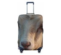LHCVSFGW Travel Luggage Cover Docile Goat Suitcase Protector Elastic Washable Baggage Covers Anti-scratch Luggage Suitcase Cover Thicken Luggage Protector Fits 18-32 Inch Luggage, Black, L