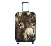 LHCVSFGW Travel Luggage Cover Donkey Animals Suitcase Protector Elastic Washable Baggage Covers Anti-scratch Luggage Suitcase Cover Thicken Luggage Protector Fits 18-32 Inch Luggage, Black, S