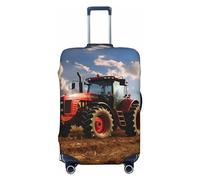 LHCVSFGW Travel Luggage Cover Fantasy Farm Tractor Suitcase Protector Elastic Washable Baggage Covers Anti-scratch Luggage Suitcase Cover Thicken Luggage Protector Fits 18-32 Inch Luggage, Black, L