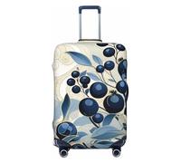 LHCVSFGW Travel Luggage Cover Field of Blueberries Suitcase Protector Elastic Washable Baggage Covers Anti-scratch Luggage Suitcase Cover Thicken Luggage Protector Fits 18-32 Inch Luggage, Black, L
