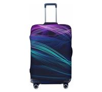 LHCVSFGW Travel Luggage Cover Free Flowing Lines Suitcase Protector Elastic Washable Baggage Covers Anti-scratch Luggage Suitcase Cover Thicken Luggage Protector Fits 18-32 Inch Luggage, Black, XL