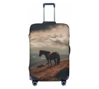 LHCVSFGW Travel Luggage Cover Horse Grazing on the Mountain Suitcase Protector Elastic Washable Baggage Covers Anti-scratch Luggage Suitcase Cover Thicken Luggage Protector Fits 18-32 Inch Luggage,