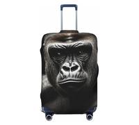 LHCVSFGW Travel Luggage Cover Male Gorilla Suitcase Protector Elastic Washable Baggage Covers Anti-scratch Luggage Suitcase Cover Thicken Luggage Protector Fits 18-32 Inch Luggage, Black, L