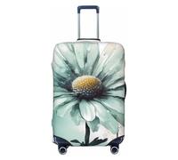 LHCVSFGW Travel Luggage Cover Mint Green Watercolor Daisy Suitcase Protector Elastic Washable Baggage Covers Anti-scratch Luggage Suitcase Cover Thicken Luggage Protector Fits 18-32 Inch Luggage