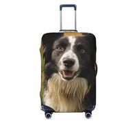 LHCVSFGW Travel Luggage Cover Mohado Border Collie Dog Suitcase Protector Elastic Washable Baggage Covers Anti-scratch Luggage Suitcase Cover Thicken Luggage Protector Fits 18-32 Inch Luggage, Black,