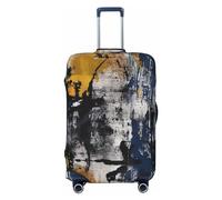 LHCVSFGW Travel Luggage Cover Navy Blue Color Suitcase Protector Elastic Washable Baggage Covers Anti-scratch Luggage Suitcase Cover Thicken Luggage Protector Fits 18-32 Inch Luggage, Black, L