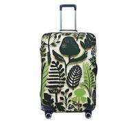 LHCVSFGW Travel Luggage Cover Plant Jungle Wall Sticker Suitcase Protector Elastic Washable Baggage Covers Anti-scratch Luggage Suitcase Cover Thicken Luggage Protector Fits 18-32 Inch Luggage, Black,