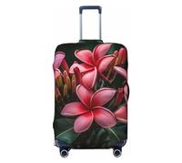 LHCVSFGW Travel Luggage Cover Plumeria Suitcase Protector Elastic Washable Baggage Covers Anti-scratch Luggage Suitcase Cover Thicken Luggage Protector Fits 18-32 Inch Luggage, Black, S