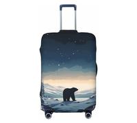 LHCVSFGW Travel Luggage Cover Polar Bear in the Snow Suitcase Protector Elastic Washable Baggage Covers Anti-scratch Luggage Suitcase Cover Thicken Luggage Protector Fits 18-32 Inch Luggage, Black, M