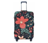LHCVSFGW Travel Luggage Cover Simple Little Flower Suitcase Protector Elastic Washable Baggage Covers Anti-scratch Luggage Suitcase Cover Thicken Luggage Protector Fits 18-32 Inch Luggage, Black, M