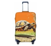 LHCVSFGW Travel Luggage Cover Tortoise Turtle Jumping Suitcase Protector Elastic Washable Baggage Covers Anti-scratch Luggage Suitcase Cover Thicken Luggage Protector Fits 18-32 Inch Luggage, Black, L