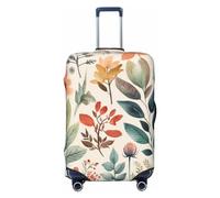 LHCVSFGW Travel Luggage Cover Watercolor Flowers Suitcase Protector Elastic Washable Baggage Covers Anti-scratch Luggage Suitcase Cover Thicken Luggage Protector Fits 18-32 Inch Luggage, Black, S