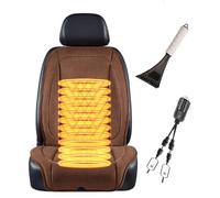 LHCXKJGS Warm Adult Car Booster Seat for Driver Comes with snow shovel and steering wheel cover It Is the Warmest Gift for Drivers in Winter,Brown-Singleseat