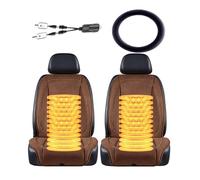 LHCXKJGS Warm Driver Seat Cushion Comes with snow shovel and steering wheel cover It Is the Warmest Gift for Drivers in Winter,Brown-twoseats+steeringwheelcover