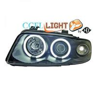LHD CCFL Projector Headlights Pair Clear Black For Audi A4 Saloon Avant 8D2