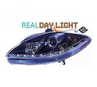 LHD Design Daylight Headlight Pair Clear Black For Seat Toledo Leon Altea 09-On