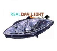 LHD Design Daylight Headlight Pair Clear Chrome For Seat Leon 09-12 Altea 09-15