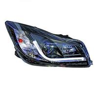 LHD Design Headlight Pair LED lightbar DRL Black for Vauxhall Insignia 2008-13