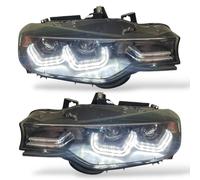 LHD For BMW 3 Series F30 F31 2011-15 Black LED DRL Double U Projector Headlights