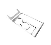 LHD Gearbox Gear Shift Panel Frame Water Cup Holder Covers Trim For Hyundai For Tucson 2015-2018 IENQBVL(Silver)