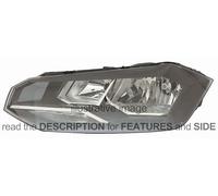LHD Headlight Volkswagen Polo 2017 Left Side H7-H7-Wy21W With Motor 2G1941005