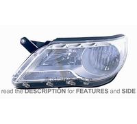 LHD Headlight Volkswagen Tiguan 2007-2011 Left Side 5N1941031P