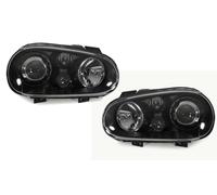 LHD Headlights For VW Golf Mk4 Iv 98-04 Black Projector R32 Gti Style Lamp Part