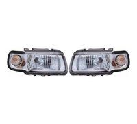 LHD Headlights Headlamps Pair Clear Chrome for VW Polo 6n 1994-99
