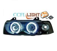 LHD OS NS CCFL Projector Headlights Pair Clear Black H1 H1 For BMW 3 Series E36