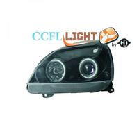 LHD Projector CCFL Headlights Pair Clear Black H1 H7 For Renault Clio 01-05