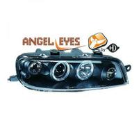 LHD Projector Headlights Headlamp Pair Angel Eyes Clear Black Fiat Punto 99-03